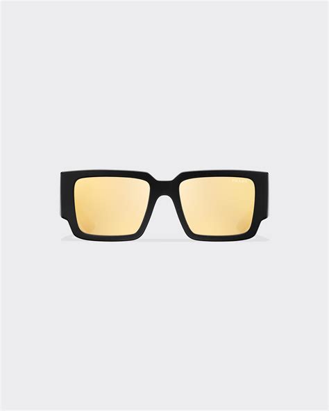 prada gold logo sunglasses|prada sunglasses women gold.